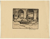 Title: Fishing boats at Atami | Date: 1937 | Technique: etching, printed in brown ink, from one plate