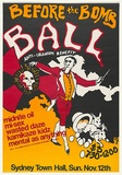Artist: MACKINOLTY, Chips | Title: Before the bomb ball. Anti-uranium benefit. | Date: 1978 | Technique: screenprint, printed in colour, from three stencils