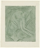 Artist: b'BOYD, Arthur' | Title: b'Nude with beast.' | Date: (1962-63) | Technique: b'etching and drypoint, printed in light green ink, from one plate' | Copyright: b'Reproduced with permission of Bundanon Trust'