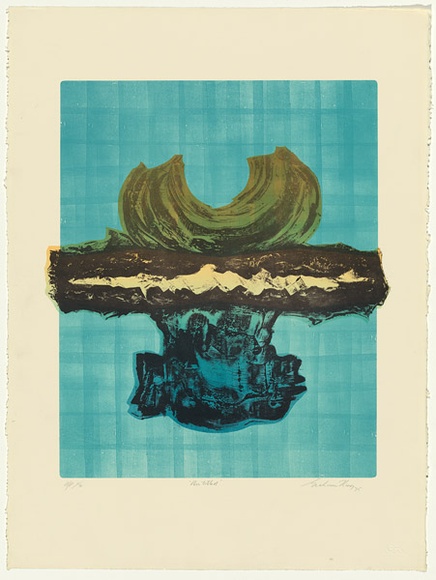 Artist: b'King, Grahame.' | Title: b'not titled' | Date: 1975 | Technique: b'lithograph, printed in colour, from three stones [or plates]'