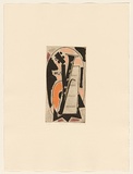 Title: Music | Date: 1990 | Technique: drypoint and aquatint, printed in black ink, from one plate; additional hand colouring with pastels