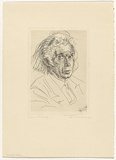 Artist: b'Kahan, Louis.' | Title: b'My teacher' | Date: 1946 | Technique: b'etching, aquatint, printed in black ink, from one copper plate'