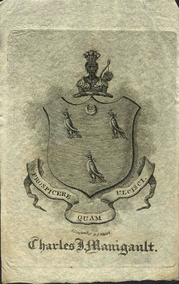 Artist: Clayton, Samuel. | Title: Bookplate for Manigault