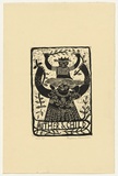 Artist: b'HANRAHAN, Barbara' | Title: b'Mother and child [2].' | Date: 1964 | Technique: b'linocut, printed in black ink, from one block'