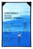 Artist: LITTLE, Colin | Title: Conference of N.S.W. Health Students | Technique: screenprint, printed in colour, from multiple stencils