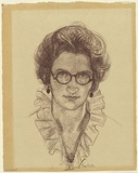 Artist: b'Proctor, Thea.' | Title: b'Self-portrait.' | Date: December 1921 | Technique: b'lithograph, printed in brown ink, from one stone' | Copyright: b'\xc2\xa9 Art Gallery of New South Wales'