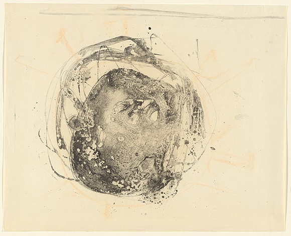 Artist: b'MACQUEEN, Mary' | Title: b'Experiment' | Date: 1968 | Technique: b'lithograph, printed in black ink, from one plate; additions in chalk' | Copyright: b'Courtesy Paulette Calhoun, for the estate of Mary Macqueen'