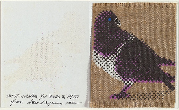 Artist: b'Rose, David.' | Title: b'Greeting card' | Date: 1969-70 | Technique: b'screenprint, printed in colour, from multiple stencils'