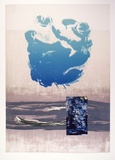 Artist: b'KING, Grahame' | Title: b'Floating cloud' | Date: 1988 | Technique: b'lithograph, printed in colour, from five  stones [or plates]'