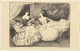 Artist: b'Conder, Charles.' | Title: b'Gossip.' | Date: 1905 | Technique: b'transfer-lithograph, printed in black ink, from one stone'