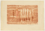 Artist: b'Lempriere, Helen' | Title: b'Kaltana receiving spirits' | Date: c.1955 | Technique: b'lithograph, printed in colour, from multiple stones'