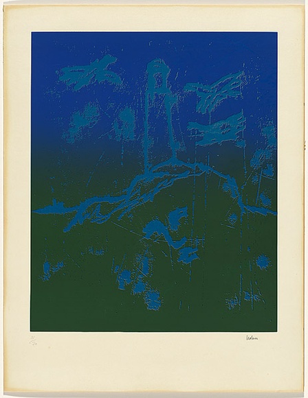 Artist: b'Nolan, Sidney.' | Title: b'The lighthouse' | Date: 1966 | Technique: b'screenprint, printed in colour, from three stencils'