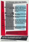 Title: b'Debt problems?' | Date: 1984 | Technique: b'screenprint, printed in colour, from three stencils'