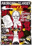 Artist: b'Cummins, John.' | Title: b'Aboriginal and Islander Festival, Townsville' | Date: 1981 | Technique: b'screenprint, printed in colour, from four stencils'