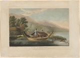 Artist: Webber, John. | Title: View of Ulietea | Date: 1788 | Technique: etching and aquatint, printed in black ink, from one plate; hand-coloured