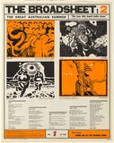 Artist: b'Turner, A.' | Title: b'The Broadsheet 2: The Great Australian Summer - 9 individual prints by 4 artists on one sheet.' | Date: 1967 | Technique: b'relief, printed in colour, from two blocks,'