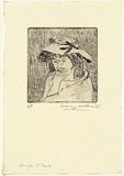 Artist: b'WALKER, Murray' | Title: b'Jennifer is tense' | Date: 1965 | Technique: b'etching, printed in black ink, from one plate'