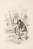 Artist: GILL, S.T. | Title: Marking the claim. | Date: 1852 | Technique: lithograph, printed in black ink, from one stone