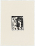 Artist: b'Dellal, Zerin.' | Title: b'Lillith' | Date: 1989 | Technique: b'linocut, printed in black ink, from one block'