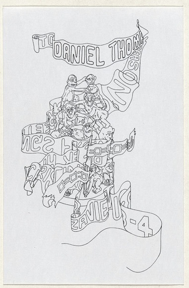 Artist: b'TYNDALL, Peter' | Title: b'Greeting card: Christmas 1983' | Date: 1983 | Technique: b'lineblock; pen and ink'