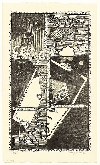 Artist: b'WALKER, Murray' | Title: b'The Journey.' | Date: 1970 | Technique: b'lithograph, printed in black ink, from one stone'