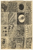 Artist: SHEARER, Mitzi | Title: not titled [Design] [folded] | Date: 1965 | Technique: black wax crayon