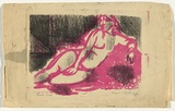 Artist: b'Cilento, Margaret.' | Title: b'Pink lady.' | Date: 1954 | Technique: b'lithograph, printed in colour, from two stones [or plates],'