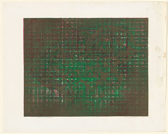 Title: b'Rotorua mud B' | Date: 1965 | Technique: b'screenprint, printed in colour from multiple stencils'