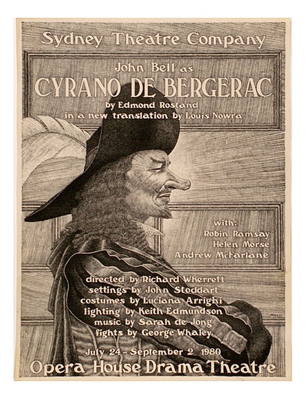 Artist: b'Bromley, David.' | Title: b'Cyrano de Bergerac..' | Date: 1980 | Technique: b'lithograph'