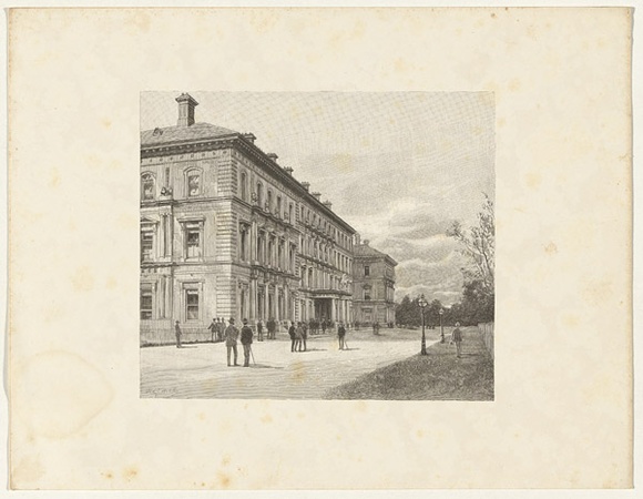 Title: b'Government office, Melbourne' | Date: 1886-88 | Technique: b'wood-engraving, printed in black ink, from one block'