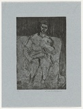 Artist: WILLIAMS, Fred | Title: Woman sitting on a couch | Date: 1954-55 | Technique: etching, aquatint, drypoint and flat biting, printed in black ink, from one copper plate | Copyright: © Fred Williams Estate