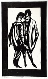 Artist: Counihan, Noel. | Title: Two youths. | Date: 1962 | Technique: linocut, printed in black ink, from one block