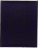 Artist: b'Band, David.' | Title: b'Untitled [3]. black cup on blue' | Date: 1997 | Technique: b'screenprint, printed in colour, from five stencils'