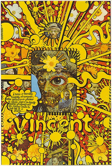 Artist: b'Sharp, Martin.' | Title: b'Vincent' | Date: 1968 | Technique: b'screenprint, printed in colour, from multiple stencils'