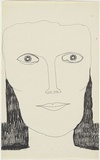 Artist: Burns, Peter. | Title: Portrait. | Date: c.1950s | Technique: photocopy, printed in black ink | Copyright: © Peter Burns