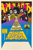Artist: Debenham, Pam. | Title: The Teenage Roadshow presents Azman and the Azmatix. Light show and disco, live rock 'n' roll. | Date: 1983 | Technique: screenprint, printed in colour, from three stencils