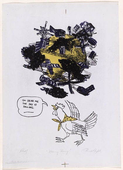 Artist: b'GRIFFITH, Pamela' | Title: b'Henny Penny' | Date: 1978 | Technique: b'lithograph, printed in colour, from three plates' | Copyright: b'\xc2\xa9 Pamela Griffith'