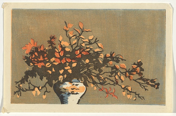 Artist: b'Allport, C.L.' | Title: b'(Autumn leaves).' | Date: 1930 | Technique: b'linocut, printed in colour, from multiple blocks'