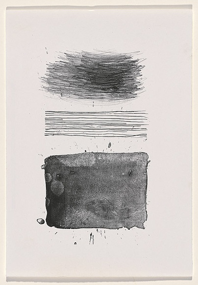 Artist: b'Tremblay, Theo.' | Title: b'Lithographic test sheet on stone' | Date: 1983 | Technique: b'drawing on lithographic stone'