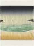Artist: b'ROSE, David' | Title: b'Rain - Bateau Bay' | Date: 1975 | Technique: b'screenprint, printed in colour, from multiple stencils'