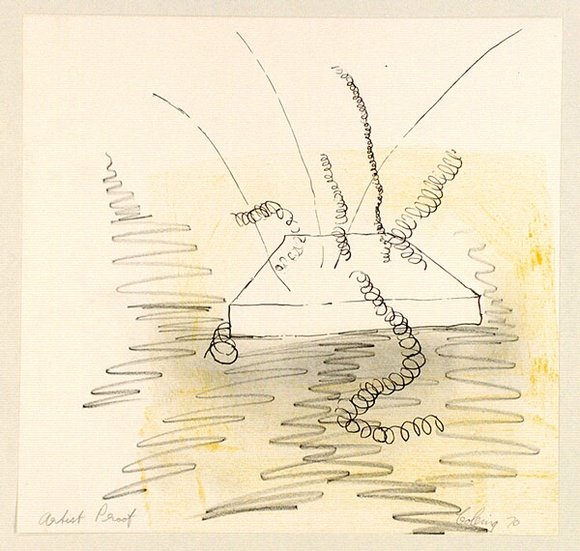 Artist: b'COLEING, Tony' | Title: b'Drawing for sculpture [1].' | Date: 1970 | Technique: b'lithograph, printed in colour, from two stones [or plates]'