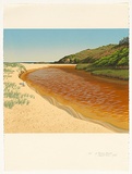 Artist: b'Rose, David.' | Title: b'At Frazer beach' | Date: 1986 | Technique: b'screenprint, printed in colour, from multiple stencils'