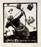 Artist: b'LINDSAY, Lionel' | Title: b'Book plate: John Preece' | Date: 1928 | Technique: b'wood-engraving, printed in black ink, from one block' | Copyright: b'Courtesy of the National Library of Australia'