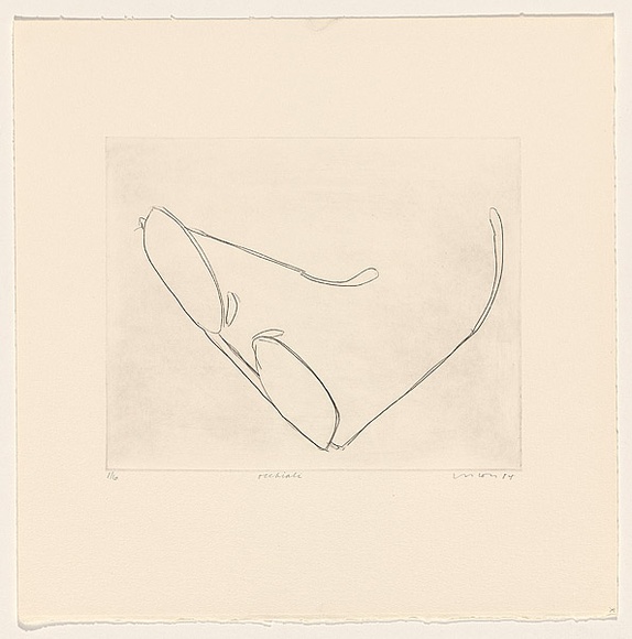 Title: b'Occhiali' | Date: 1984 | Technique: b'drypoint, printed in black ink, from one perspex plate'