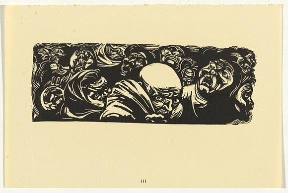 Artist: Counihan, Noel. | Title: Who drives them on?. | Date: 1950 | Technique: linocut, printed in black ink, from one block