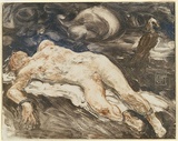 Artist: BUNNY, Rupert | Title: (Prometheus). | Date: c.1898 | Technique: monotype, printed in colour, from one zinc plate