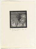 Artist: Todd, Geoff. | Title: Portrait of a photo of Peter Timms number 2 | Date: 1978 | Technique: etching and aquatint, printed in black ink, from one plate | Copyright: This work appears on screen courtesy of the artist and copyright holder
