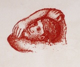Artist: b'Strachan, David.' | Title: b'Figure' | Date: 1951 | Technique: b'etching, printed in black ink, from one plate'