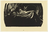 Artist: Counihan, Noel. | Title: There is no escape. | Date: 1950 | Technique: linocut, printed in black ink, from one block