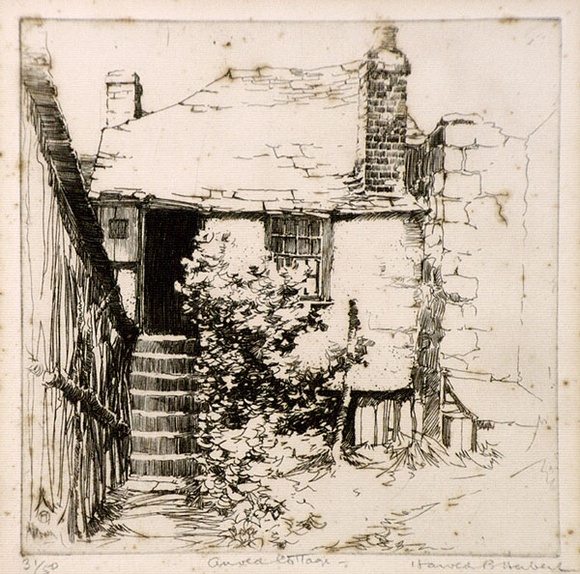 Artist: b'Herbert, Harold.' | Title: b'Lime kiln cottage' | Date: 1923 | Technique: b'etching, printed in warm black ink, from one  plate'